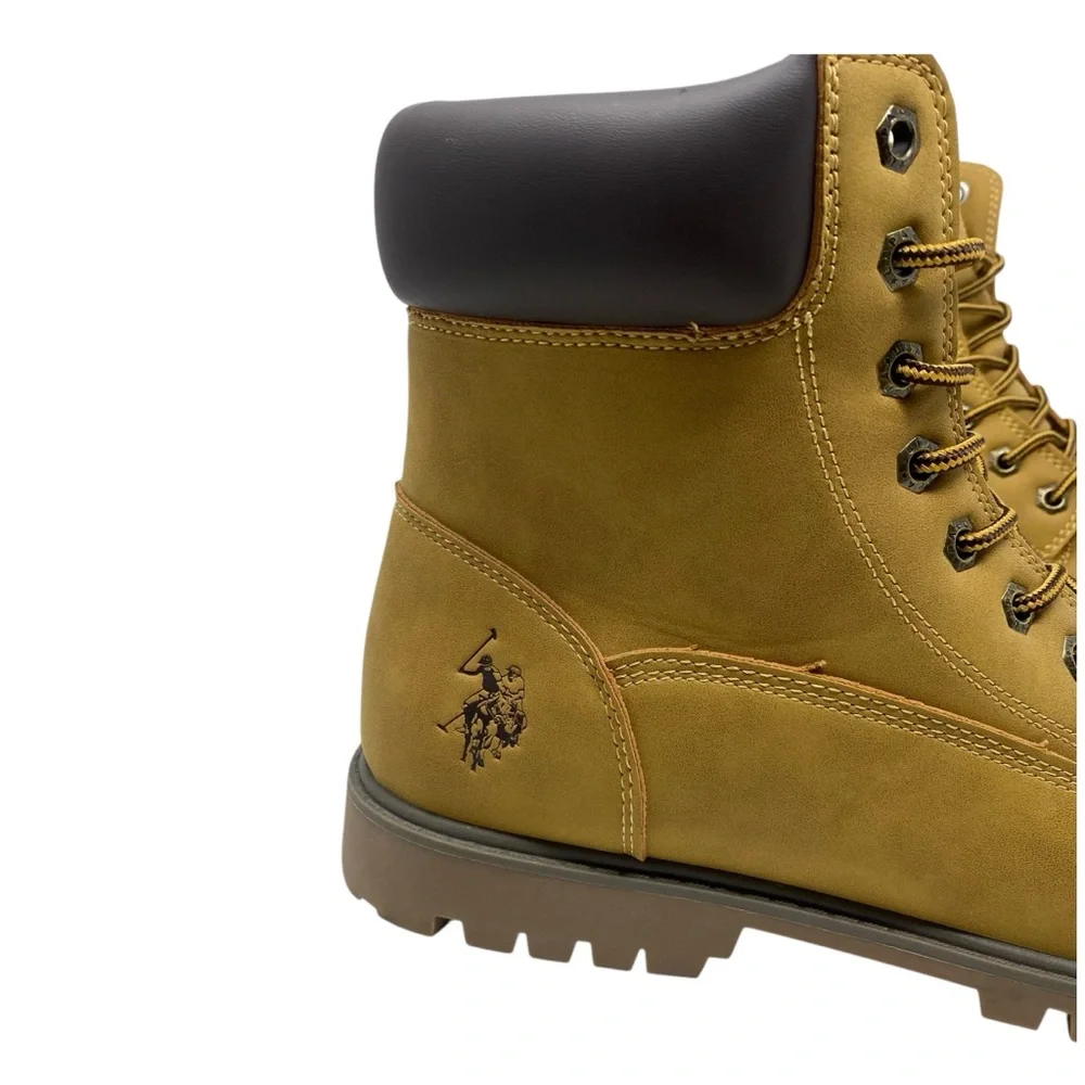U.S. Polo Assn.‎ Men’s Size 12 Owen Ankle Work Boots Tan Brown Lace Up NWOB
